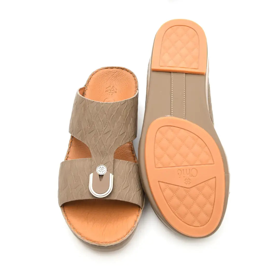 Embossed Calf Leather Sandals
