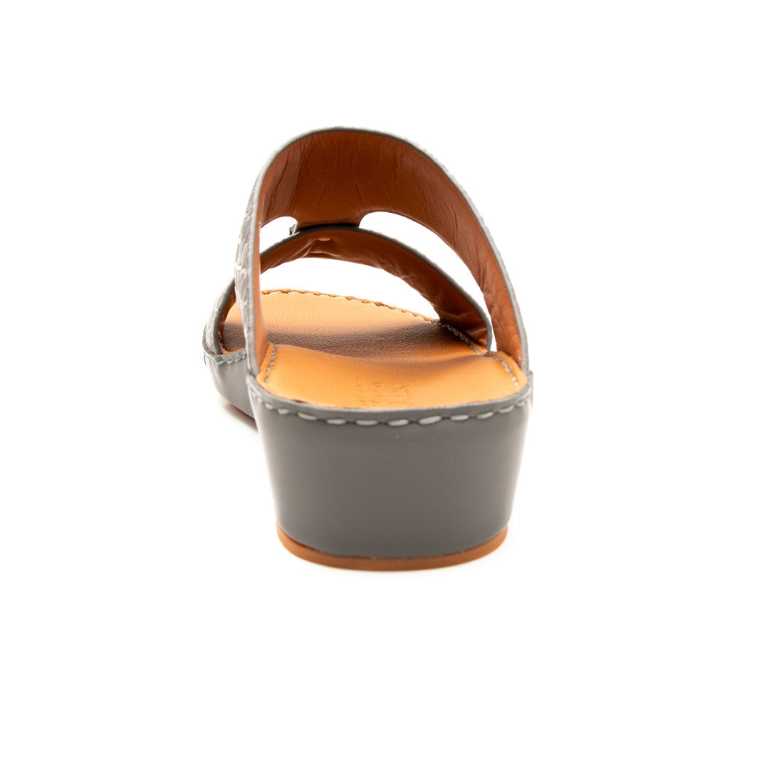 Embossed Calf Leather Sandals