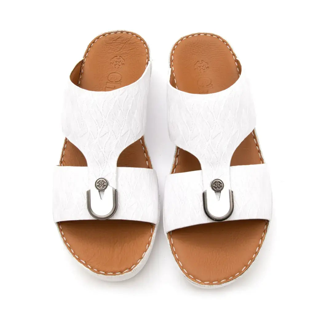 Embossed Calf Leather Sandals