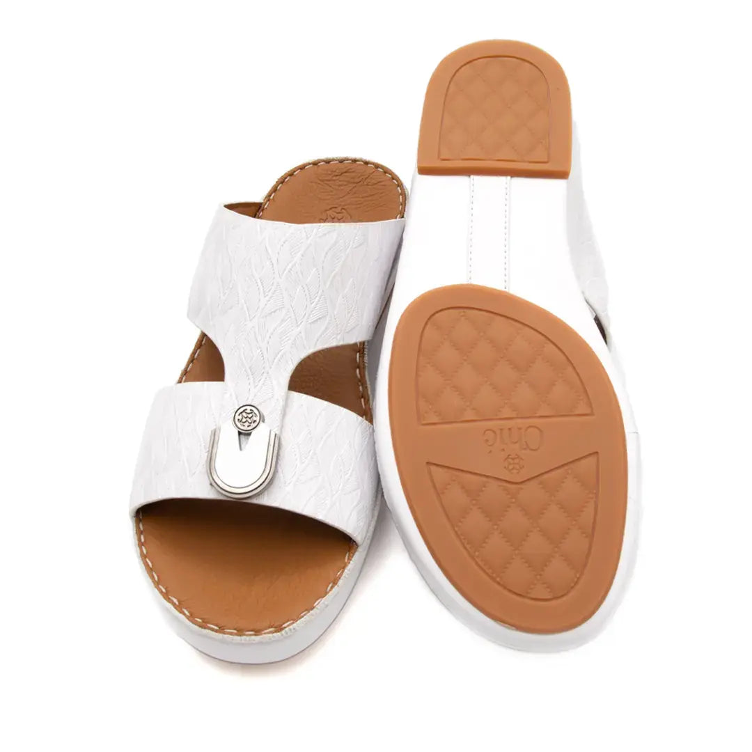 Embossed Calf Leather Sandals