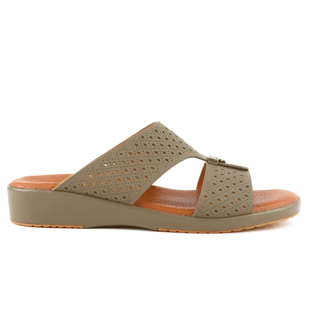 Chic Genuine Leather Rubber Furnish Arabic Sandals