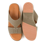 Chic Genuine Leather Rubber Furnish Arabic Sandals