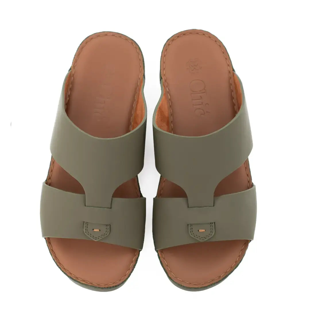 Chic Genuine Nappa Leather Men Sandals
