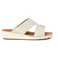 Chic Diamond Pattern Rubber Finish Arabic Sandals