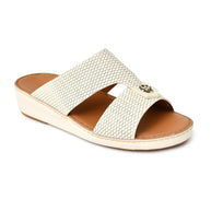 Chic Diamond Pattern Rubber Finish Arabic Sandals