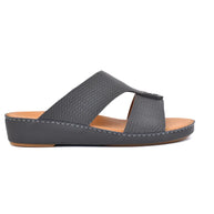 Chic Diamond Pattern Rubber Finish Arabic Sandals