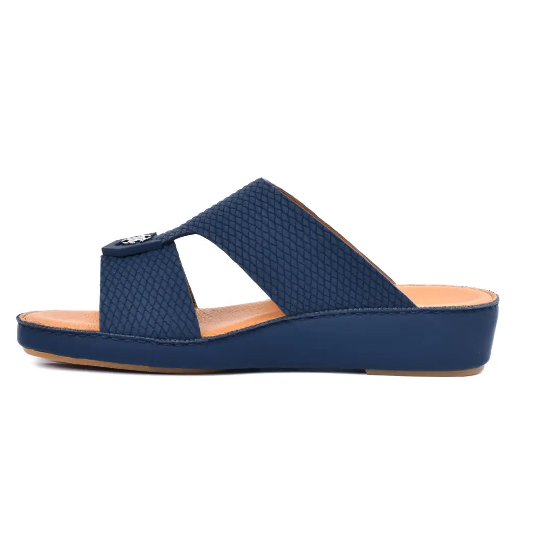 Chic Diamond Pattern Rubber Finish Arabic Sandals