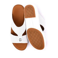 Chic Diamond Pattern Rubber Finish Arabic Sandals