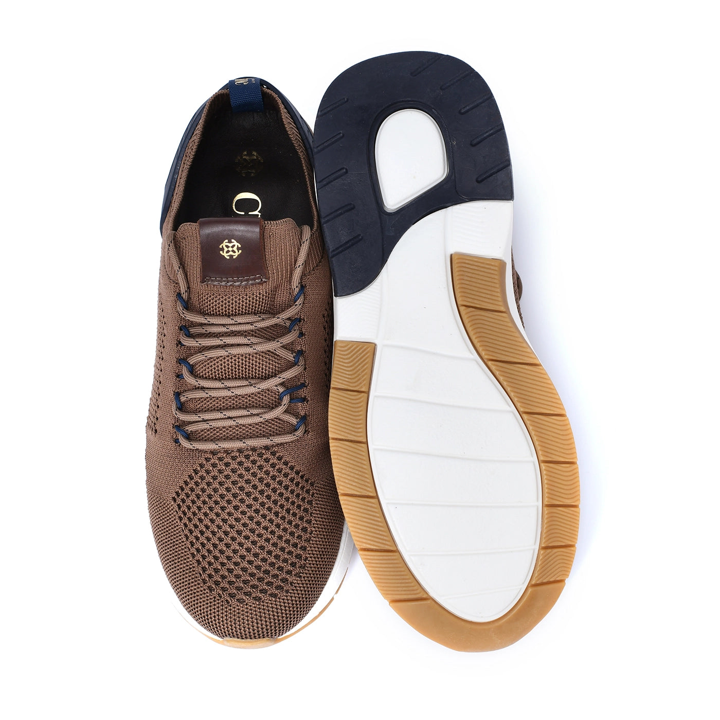 Chic Smart Casual Sneakers In Knitted Upper