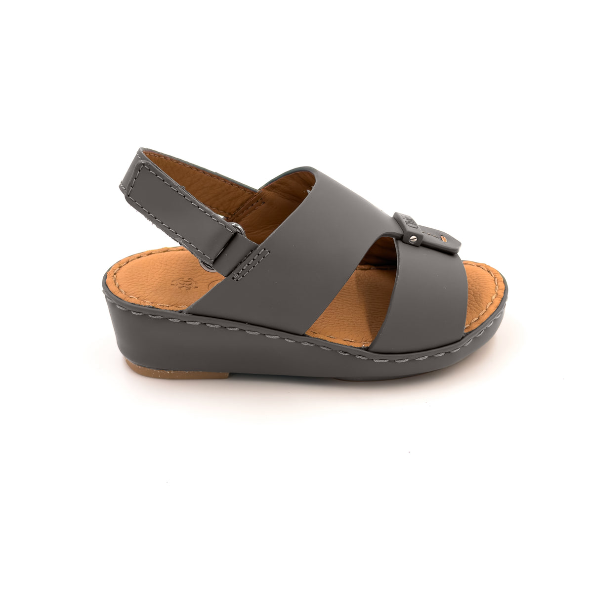 Kids Genuine Rubber Finish Leather Arabic Sandal