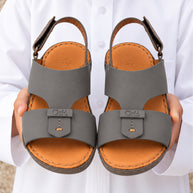 Kids Genuine Rubber Finish Leather Arabic Sandal