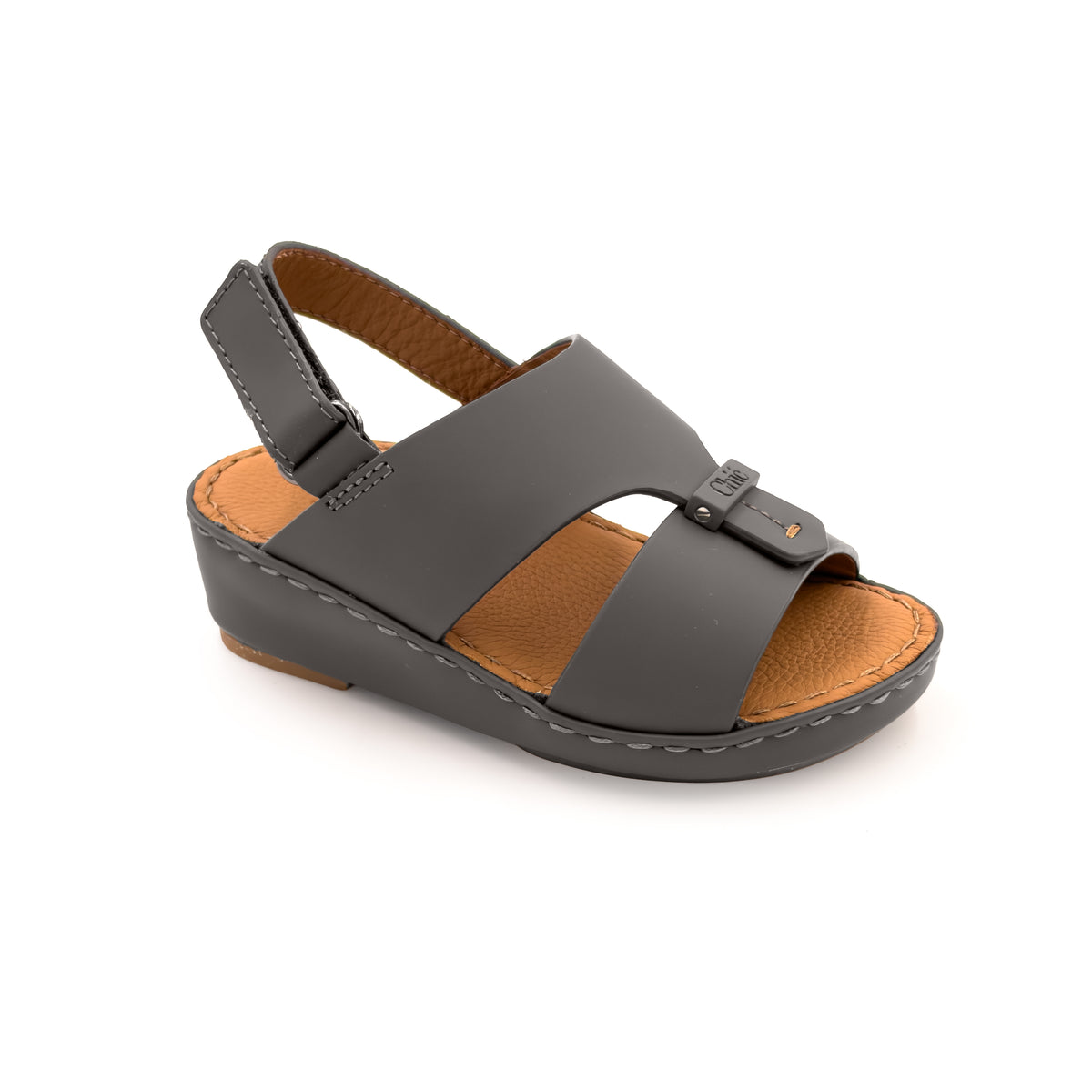 Kids Genuine Rubber Finish Leather Arabic Sandal