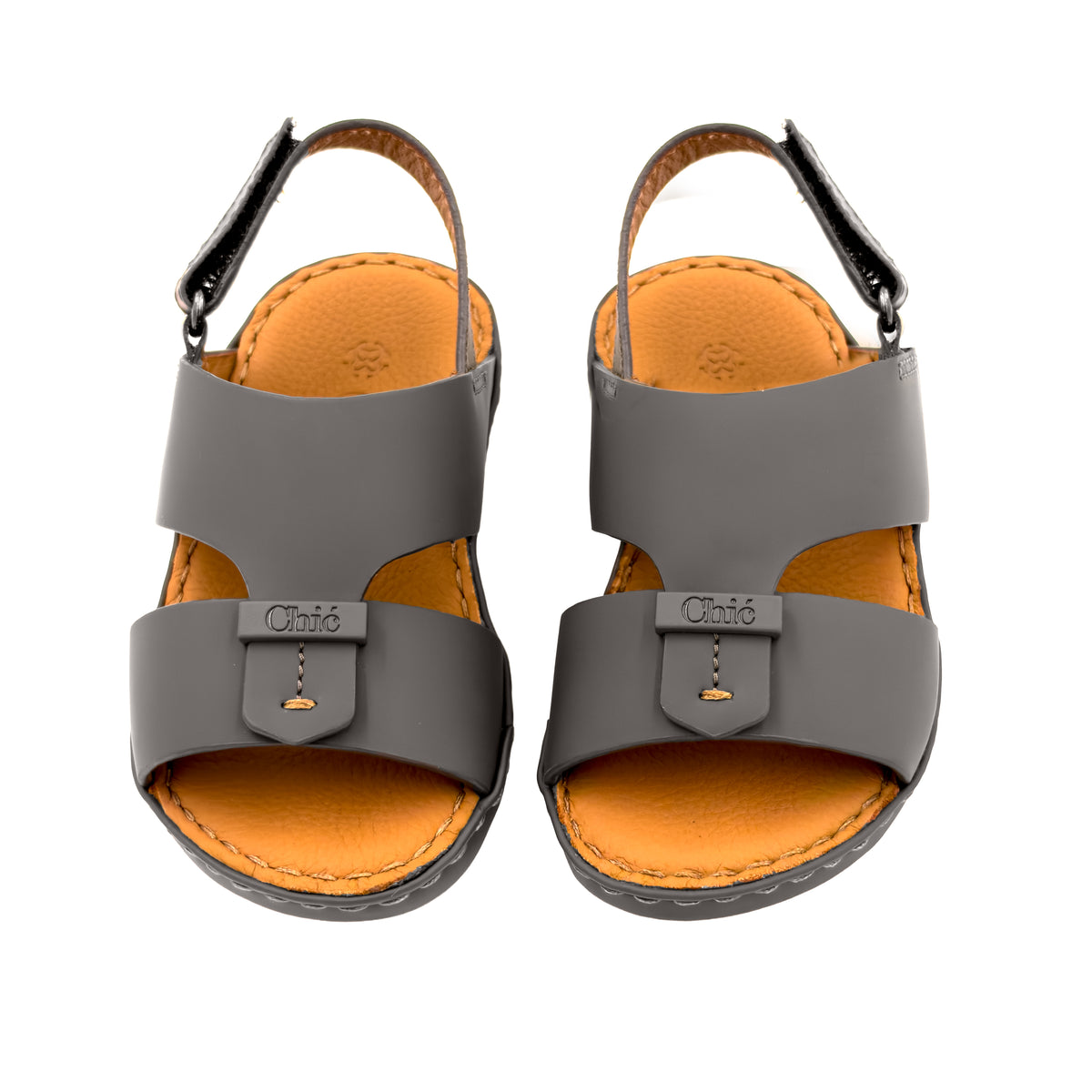 Kids Genuine Rubber Finish Leather Arabic Sandal