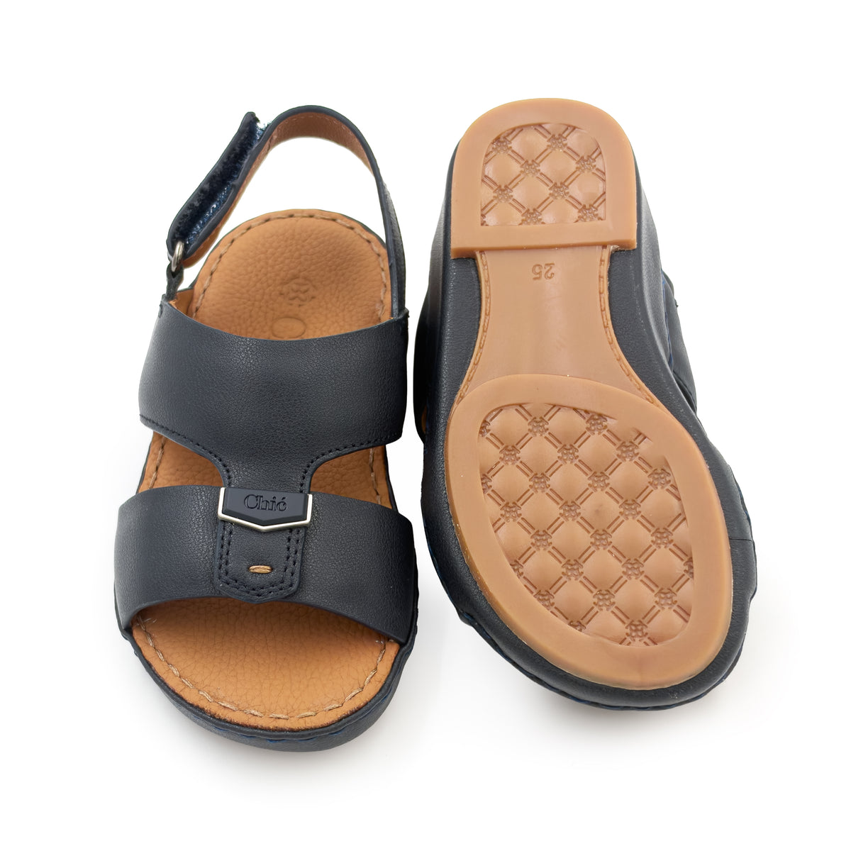 Kids Genuine Rubber Finish Leather Arabic Sandal