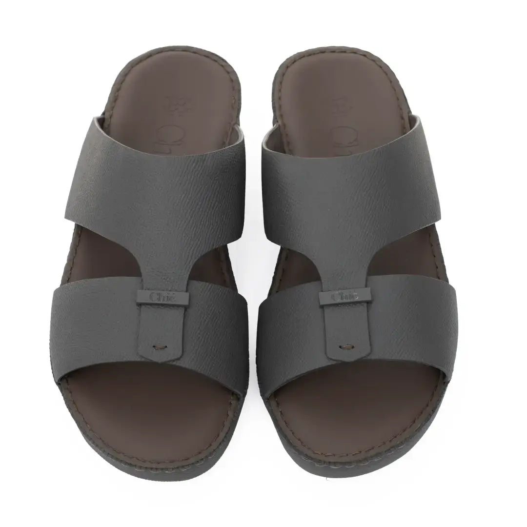 Chic Men Arabic Sandals Saffiano Leather