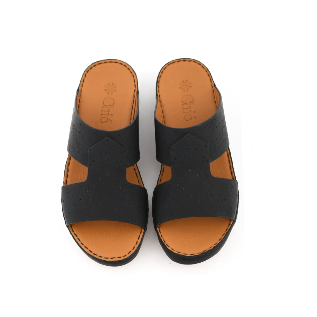 Genuine Calf Leather Men Arabic Sandals