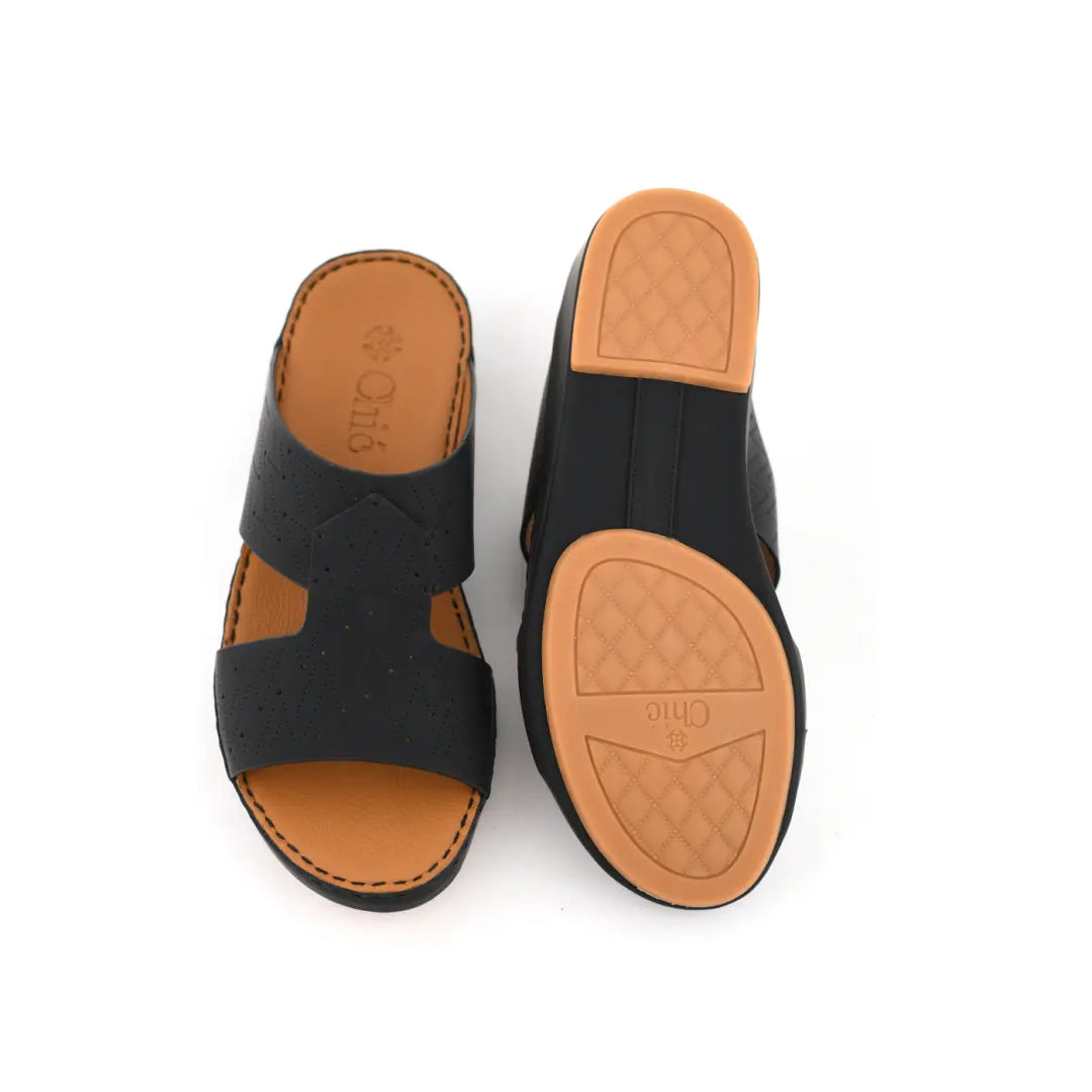 Genuine Calf Leather Men Arabic Sandals