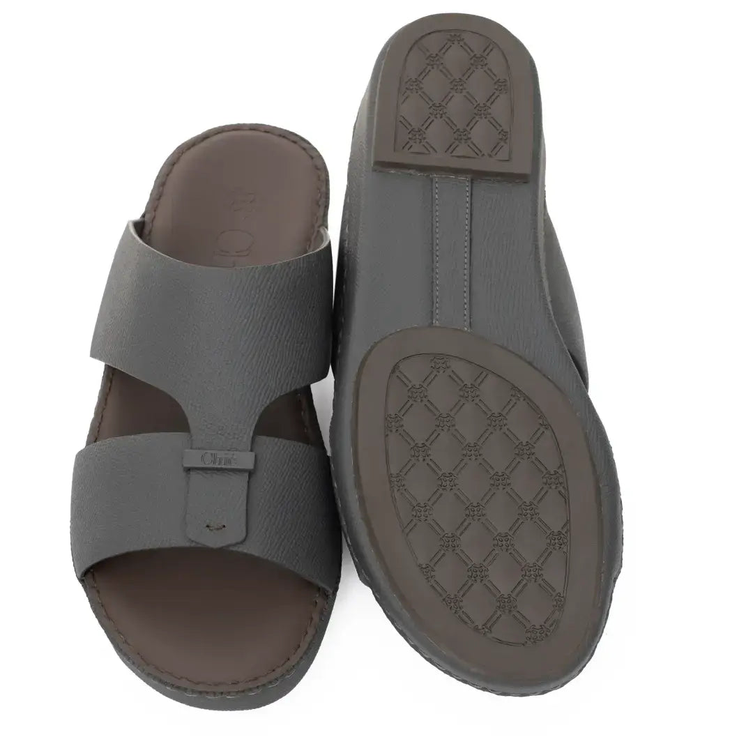 Chic Men Arabic Sandals Saffiano Leather