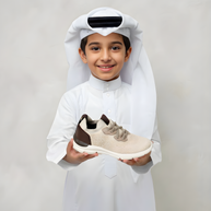 Kids smart casual sneakers in knitted upper