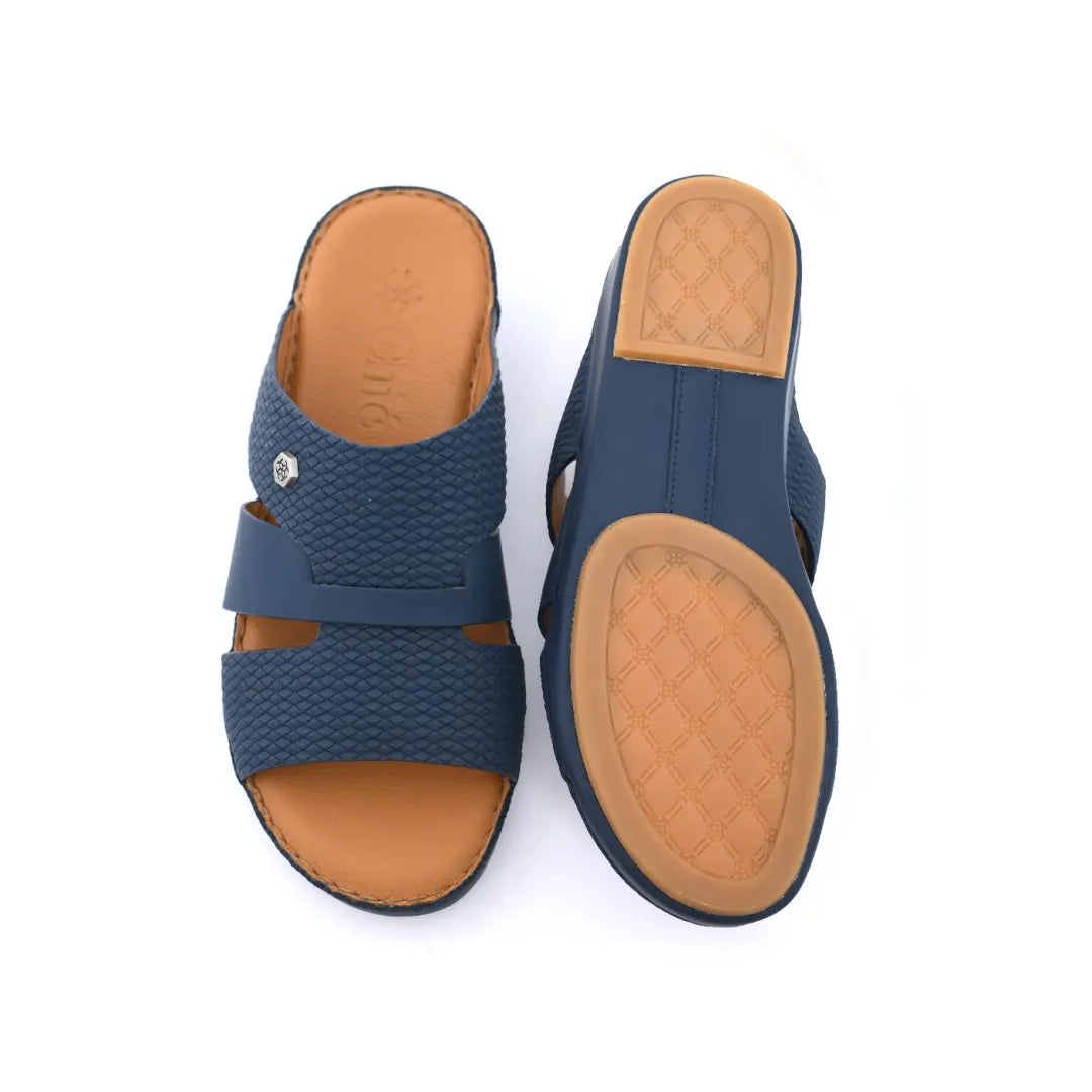 Genuine Calf Leather Rubber Finish Men Sandals