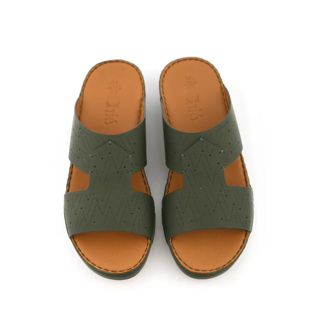 Genuine Calf Leather Men Arabic Sandals