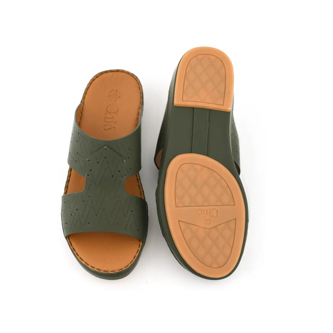 Genuine Calf Leather Men Arabic Sandals